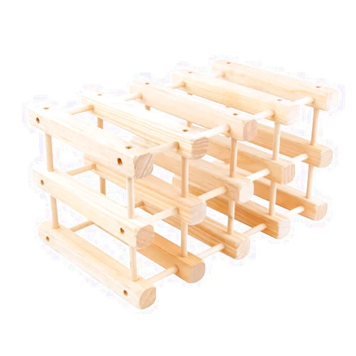 LYRWISHLTD Wine Rack Natural Bamboo Wine Storage Rack Countertop Wine Display Shelf Wine Bottle Holder countertop wine rack Tabletop Wine Rack for Home Decor Kitchen Storage Rack, Bar