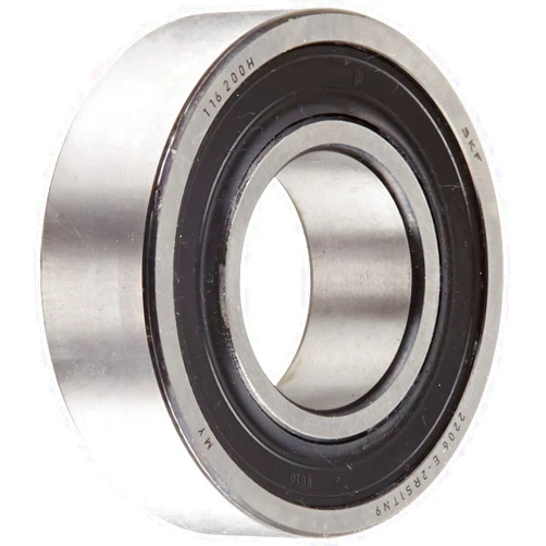 SKF 2206 E-2RS1TN9 Double Row Self-Aligning Bearing, ABEC 1 Precision, Double Sealed, Plastic Cage, Normal Clearance, Metric, 30mm Bore, 62mm OD, 20mm Width, 1510.0 pounds Static Load Capacity, 5350.00 pounds Dynamic Load Capacity
