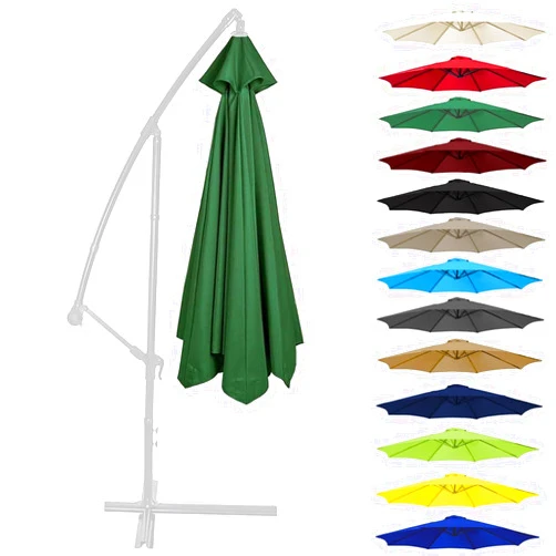 LTSRLL 2M 2.7M 3.0M (6 Arms/8 Arms) Replacement Parasol Canopy - UV50+ Sun Umbrella Replacement Cloth - Easy to Change, 10+ Colors(Color:Dark Green,Size:3.0m 6 Ribs)