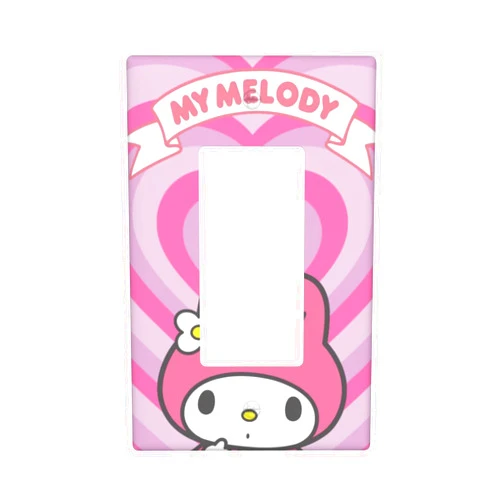 HIYAODONG Pink Cute Anime Wall Plate Switch Plate Kawaii Decorator Wall Plate Light Switch Cover Outlet Cover for home Decor gift