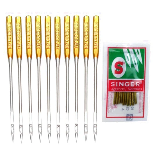 BPSZD 10pcs Sewing Machine Needles,Big Eye Sewing Machine Home Sewing Machine Needles Sewing Macine Size 14/16/18 (A(Size 14))