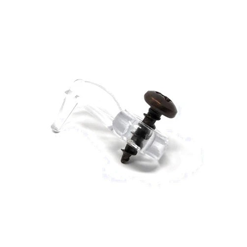 Soikoi Clear Glass Cabinet Panel Retainer Clips with Screws (25 Pack, 5/16 Inch Offset)