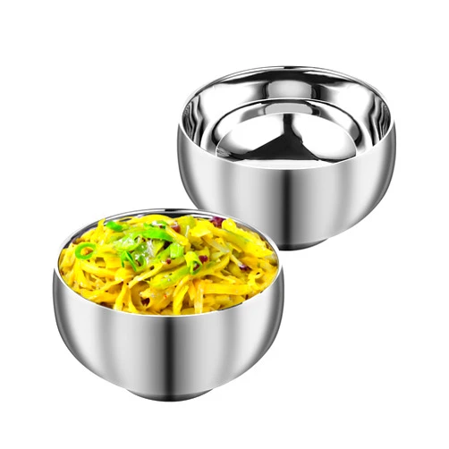 DASHTHER SUS316 Stainless Steel Insulated Bowl,17.6oz Ice Cream Bowl, Double-wall Vacuum, Soup Cereal Bowl,Dishwasher safe (2 pieces)