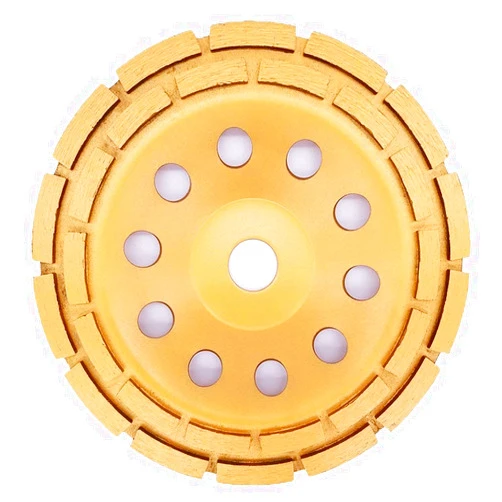 APLUS 7-Inch Diamond Cup Grinding Wheel, Double Row Diamond Grinder Disc for Concrete, Granite, Stone, Marble etc