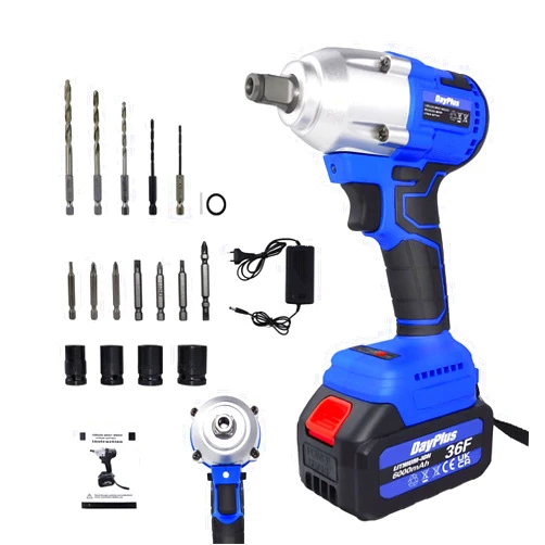 Feidak 21V Brushless 1/2 Inch Cordless Impact Wrench 6Ah Li-Ion Rechargeable Battery Electric Impact Gun High Torque 420Nm with Variable Speed Up to 3200RPM for Construction Wood Working