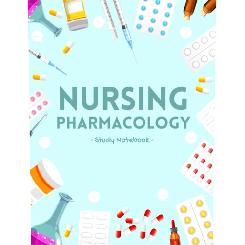Hello Nurse Nursing Pharmacology Study Notebook: Blank Medication Template Worbook For Nursing School Students