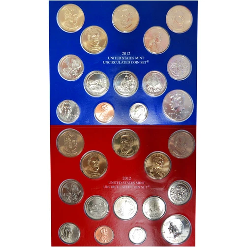 2012 P&D United States Mint Uncirculated Coin Set in Original Government Packaging Brilliant Uncirculated