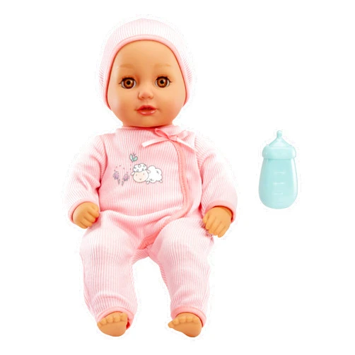 Baby Born My First Baby Doll Ava - Light Brown Eyes: Realistic Soft-Bodied Baby Doll for Kids Ages 1 & Up, Eyes Open & Close, Baby Doll with Bottle