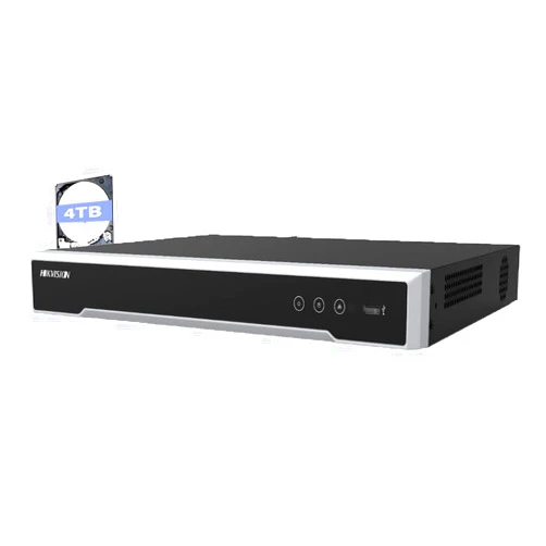 KAFFE HIK 16CH 4K NVR DS-7616NI-Q2/16P with 4TB HDD 16CH PoE 8MP 4K Network Video Recorder NVR with Built-in PoE Ports for IP PoE Network Cameras H.265 2xSATA Compatible with Hikvision Hik-Connect APP
