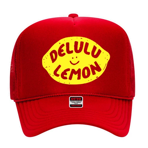 Internet Originals Delulu Lemon Trucker Hat - Premium Snapback for Men and Women - Trendy Funny Cute Cowboy Vintage Summer