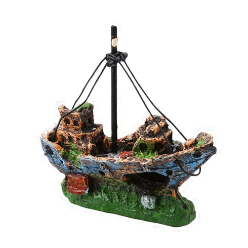 Ximimark 1 pcs Fish Tank Landscaping, Pirate Ship Wreckage, Aquarium Decorations and Ornaments