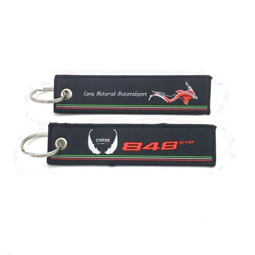 1onemt 2 pcs Motorcycle Keychain Fit for Ducadi 848 evo