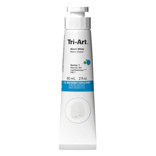 Tri-Art High Viscosity Artist Acrylic - Warm White, 60 ml tube