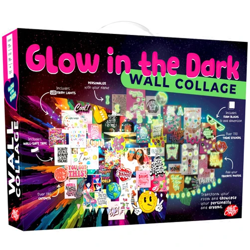 THE SCHOLAR ANT Glow in the Dark Wall Collage Kit for Teen Girls - 1000+ Stickers Teen Girl Room Bedroom Decor, Room Decor for Teen Girls - Teen & Tween Girls Trendy Stuff - Top Gifts for 10 11 12 13 14 Year Old Girl