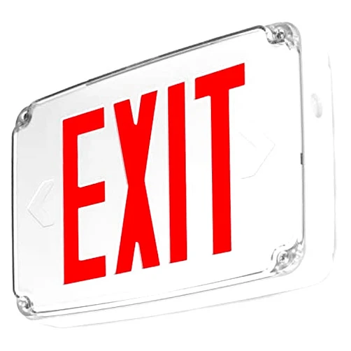 LED ENERGY PLUS Wet Location Red Exterior Weatherproof Outdoor LED Exit Sign with 90 Minutes Battery Backup AC 120V/277V UL Listed