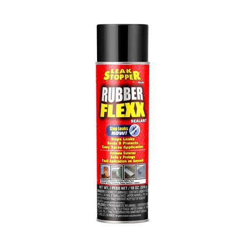 Leak Stopper Rubber Flexx – Waterproof Repair & Sealant Spray - Point & Spray to Seal Cracks, Holes, Leaks, Corrosion & More | Black – 1 Bottle 18oz