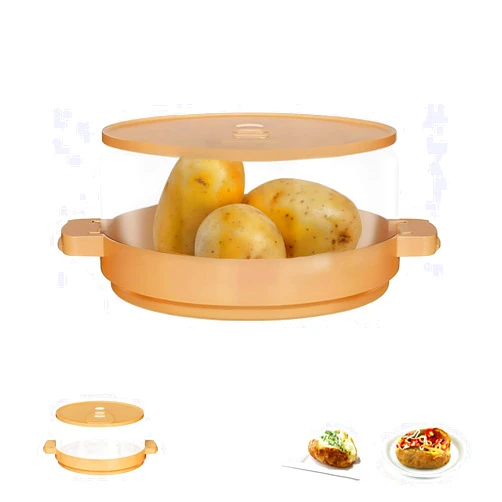ZHIYUEJING Microwave Potato Cooker & Steamer,Perfect for Baked Potatoes,Microwave Potato Baker with Lid,Effortless Baking Potatoes in Minutes, BPA-Free