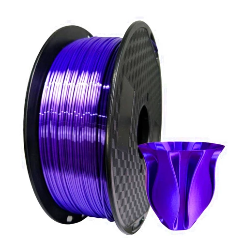 CC3D ZHUOPU Silk Purple 3D Printer Filament PLA 1.75 mm 1 KG (2.2 LBS) Shiny Silky Deep Royal Purple Blue Printing Materials PLA CC3D ZHUOPU