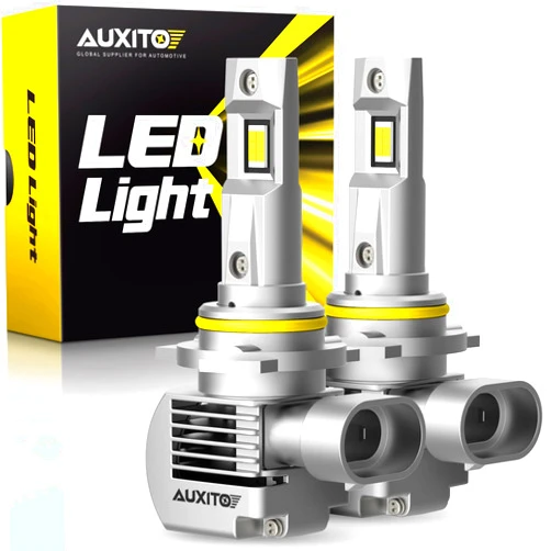 AUXITO 9012 HIR2 Bulbs, 30000LM High Bright 6000K Cool White, CanBus Ready Driving Light with 16000RPM Cooling Fan, Plug-N-Play Halogen Raplacement for 9012 HIR2 Fog Light, Pack of 2