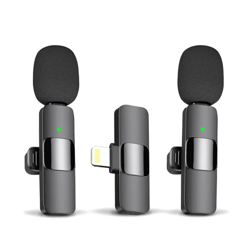 MAYBESTA Professional Wireless Lavalier Lapel Microphone for iPhone, iPad - Cordless Omnidirectional Condenser Recording Mic for Interview Video Podcast Vlog YouTube