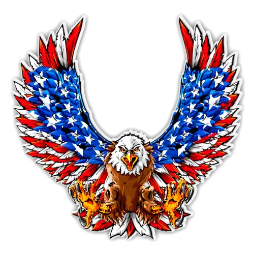 Generic American Bald Eagle Flag Decal Sticker - 12 Inch - Vinyl Car Truck Bumper Patriotic Waterproof Decal Eagle for Car Trailer Truck SUV Van Motorcycle Outdoor Window Wall Laptop Tablet Cup Glass