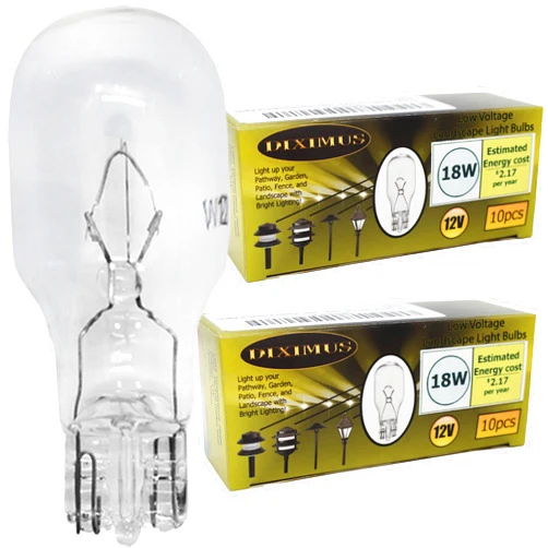 Diximus 12 Volt 18 Watt Low Voltage T5 T10 Landscape Bulb - Landscape Light Bulbs - Low Voltage Landscape Light Bulbs Incandescent - 20 Pack (20)