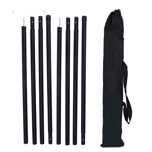 GUOSPIUS Telescopic Tarp Poles，Adjustable Tent Poles 2.4m Tarp Poles 240cm Adjustable Heavy Duty Iron Support Pole Shelter Awning Canopy Rod Camping Equipment Outdoor Accessories Tent Poles
