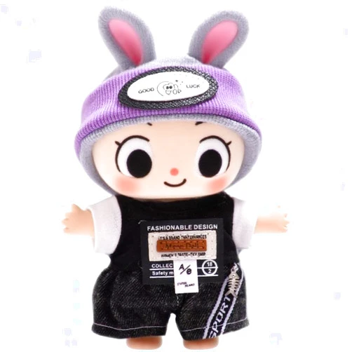 TIJABETM 17cm Fashion Doll Clothing Set for Iabub(NO Included Doll), 3-Piece Outfit (Headband + Jacket + Pants) - Cute Accessories for 6.7-Inch Dolls