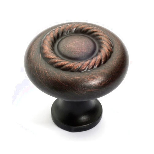 Dynasty Hardware K-80117-10B Rope Cabinet Hardware Knob, Oil Rubbed Bronze