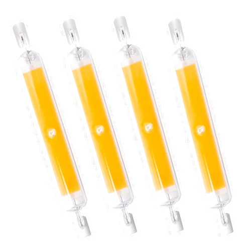 KIMROO 15W 118mm R7S LED Bulbs(4 Pack) 150W Halogen Enquivalent J-Type 120V Dimmable T3 R7s Base Double Ended Flood Light for Landscape Light (Warm White)