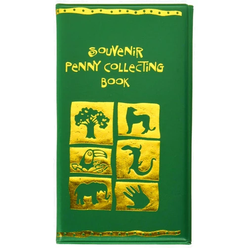 Rhode Island Novelty Green Zoo Penny Collecting Book One Per Order