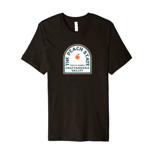 Tout Wear Chattanooga Valley Chattanooga Valley Georgia Retro Style Peach State Premium T-Shirt