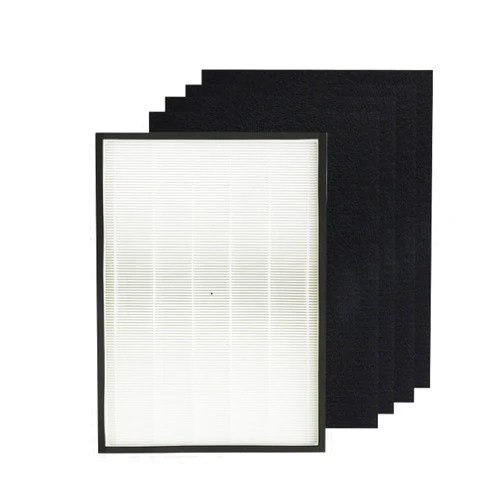 PUREBURG 83195 Replacement Filter Set Compatible with Kenmore 83254 83396 85254 F-K3 Air Purifiers,H13 HEPA + Activated Carbon Pre-Filters x 4 Air Clean Dust VOCs