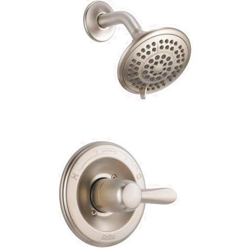 Delta Faucet Lahara 14 Series Single-Handle Shower Faucet, Shower Trim Kit with 5-Spray Touch-Clean Shower Head, Stainless T14238-SS (Valve Not Included)