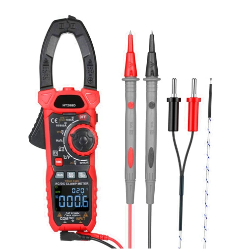 Intendvision AC/DC Digital Clamp Meter 1000A True RMS Auto Range Professional Multimeter, 6000 Counts, Inrush, VFD, LOZ Mode Measures Current Voltage Temperature Capacitance Resistance Diodes Continuity Duty-Cycle