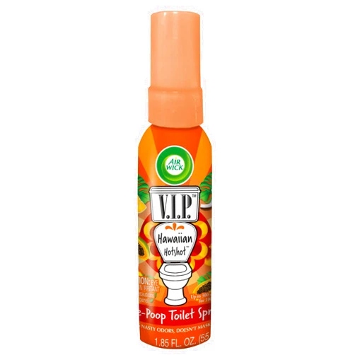 Air Wick V.I.P. Pre-Poop Toilet Spray | Hawaiian Hotshot Scent | Contains Essential Oils | Travel size Air Freshener | Up to 100 uses - 1.85 Ounce (Pack of 5)