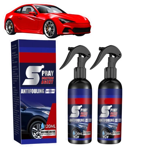 QUAAM 2PCS Spray coating agent Multi-functional Coating Renewal Agent, Car Coating Agent Spray,3 in 1 High Protection Quick Car Coating Spray, Car Fast-Acting Coating Spray