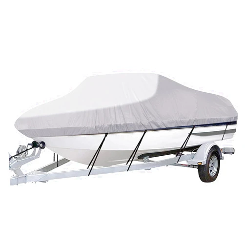 I COVER iCOVER Trailerable Boat Cover- 17'-19' Heavy Duty Waterproof Tarp Covers with Storage Bag, Fits V-Hull, Fish&Ski, Pro-Style, Fishing, Runabout, Bass Boats, up to 17ft-19ft Long X 96