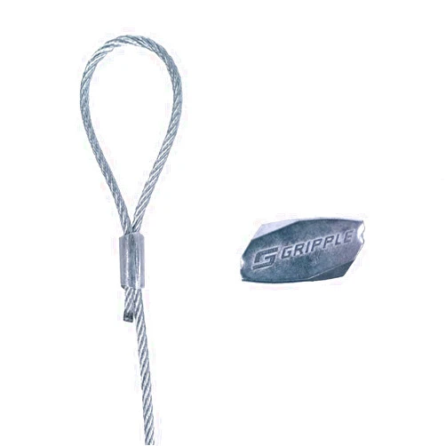 Pelican Rope Gripple - No. 2 Standard Loop Hangers | Standard Hanger Cable | Hanger with Fastener for Fast Suspension | 100 lbs Safe Working Load | Sold in Packs of 10 | 10 Ft Wire Rope