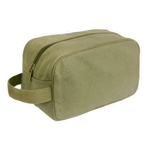 Rothco Canvas Travel Kit Bag Toiletry Bag Military Dopp Kit