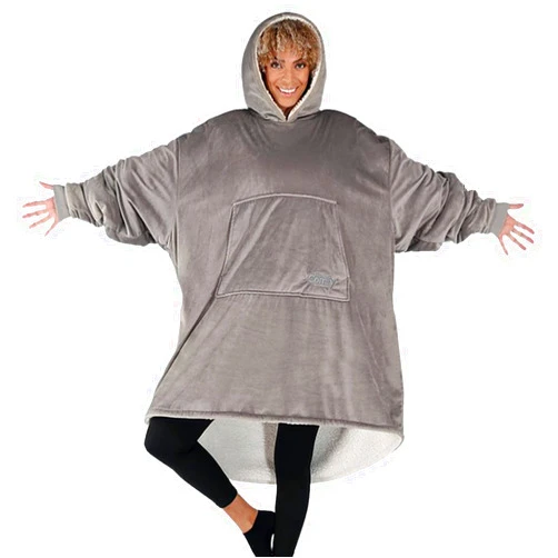 THE COMFY Original | Oversized Microfiber & Sherpa Wearable Blanket, Seen On Shark Tank, One Size Fits All