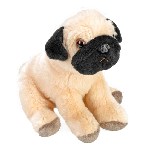 Wild Republic Pocketkins Eco Pug, Stuffed Animal, 5 Inches, Plush Toy, Made from Recycled Materials, Eco Friendly