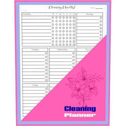 Darryl M. Nichols Cleaning Planner: An Adult's Logbook for Keeping Track of Their Household Cleaning Routine, Both Weekly and Monthly.