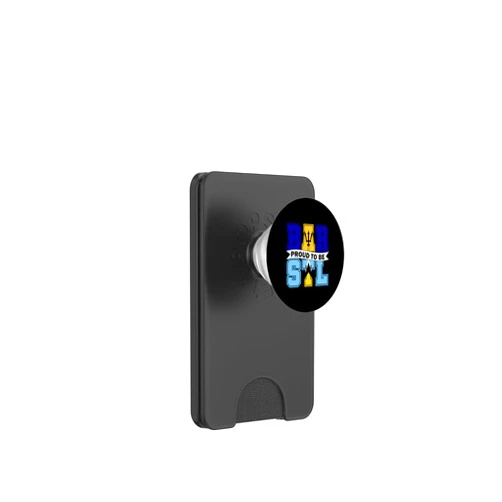 Roots Barbados and Saint Lucia Heritage Proud to be Half Bajan Half Lucian Barbados and St Lucia Mix PopSockets PopWallet for MagSafe