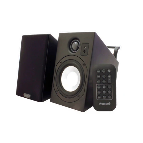 Vanatoo Transparent Zero Plus Near Field Studio Monitor Speakers Pair for TV, PC, Gaming. 120 Watt Powered Speakers for Desktop and Room use. AUX, USB, Bluetooth, Toslink Optical, Remote Control.