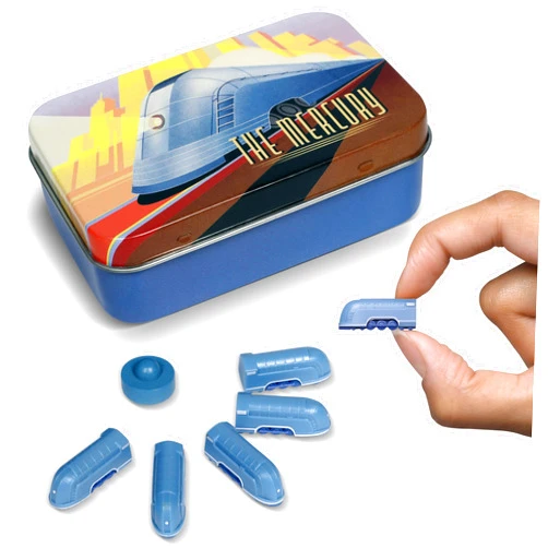 The Little Plastic Train Co. Mercury Deluxe Board Game Train Set | Player Pieces for Ticket to Ride and Other Adult, Family, and Kids Train Board Games | Upgraded Miniatures (Blue)