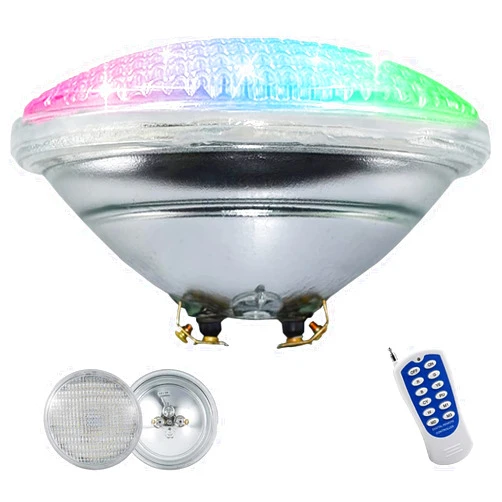 Drounphi Led Swimming Pool Lights, AC 12V 45W PAR56 Swimming Pool Light Replacement Pool Lights Bulb, RGB Color Changing Swimming Pool Lights Bulb, IP68 Waterproof, with Remote Control