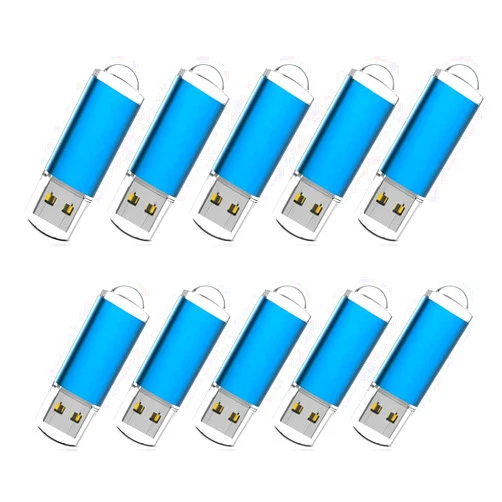 RAOYI 10 Pack 8GB USB Flash Drive USB 2.0 Memory Stick Bulk Thumb Drive Pen Drive Jump Drive-Blue