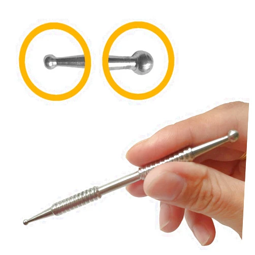 Dragon Acupuncture Dual Head Tip Acupuncture Ear and Body Point Probe Pocket Ear Chart and Pouch 1 Count (Pack of 1)