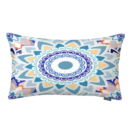 Myaetion Round Mandala Throw Pillow Covers Mystical Stripe Flower Eye Shape Circle Cushion Cover Comfortable Soft Breathable Home Decor Pillowcase 12x20 Inches